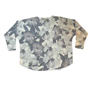 Women's Sioni Super Soft Lightweight Floral 3/4 Sleeve Pullover Sweater Size 1X